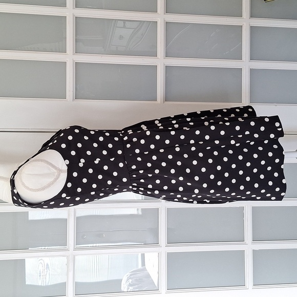 NEW LC Lauren Conrad Polka Dot Fit and Flare Dress - Picture 4 of 16